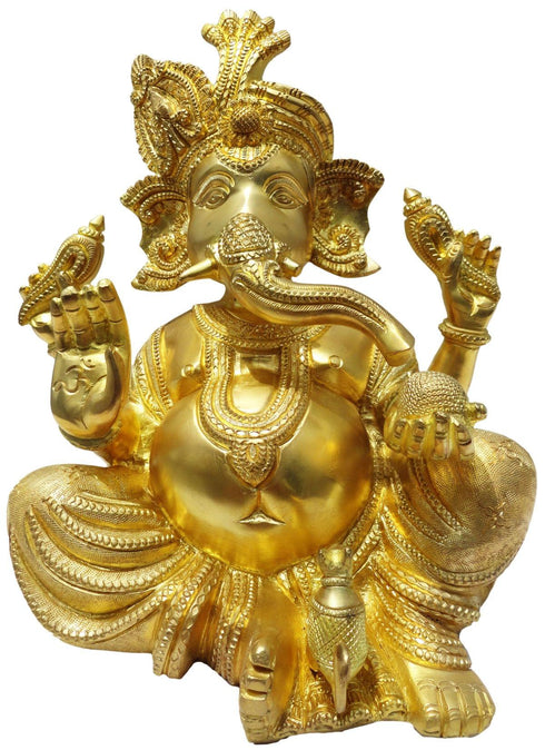 Brass Pankhi Ganesh Ji Statue 7.01kg