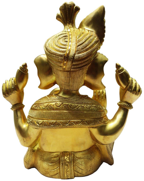 Brass Pankhi Ganesh Ji Statue 7.01kg