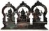 Brass Lakshmi Ganesh Sarasvati With Same Base Statue 5.4kg