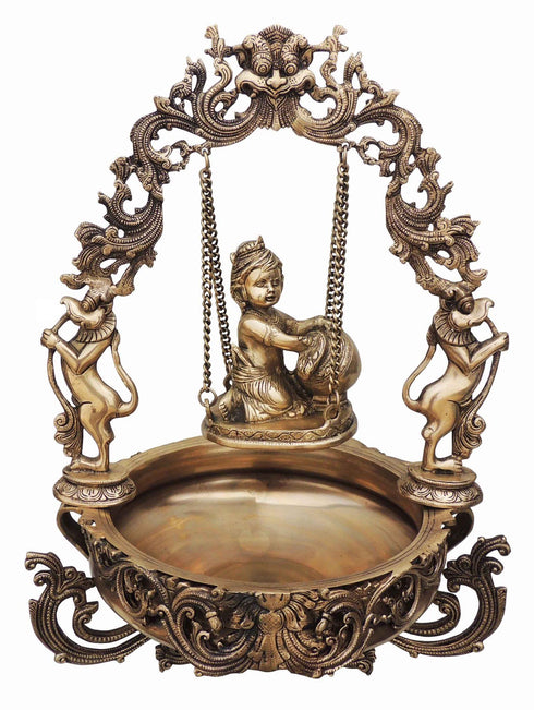Urli With Decoration Brass Krishna 11.765kg