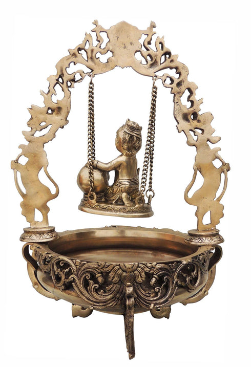 Urli With Decoration Brass Krishna 11.765kg