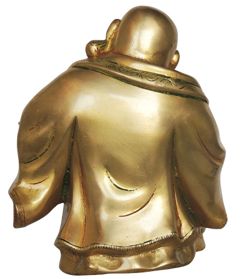 Brass Laughing Budha Big God Idol Statue 5.44kg