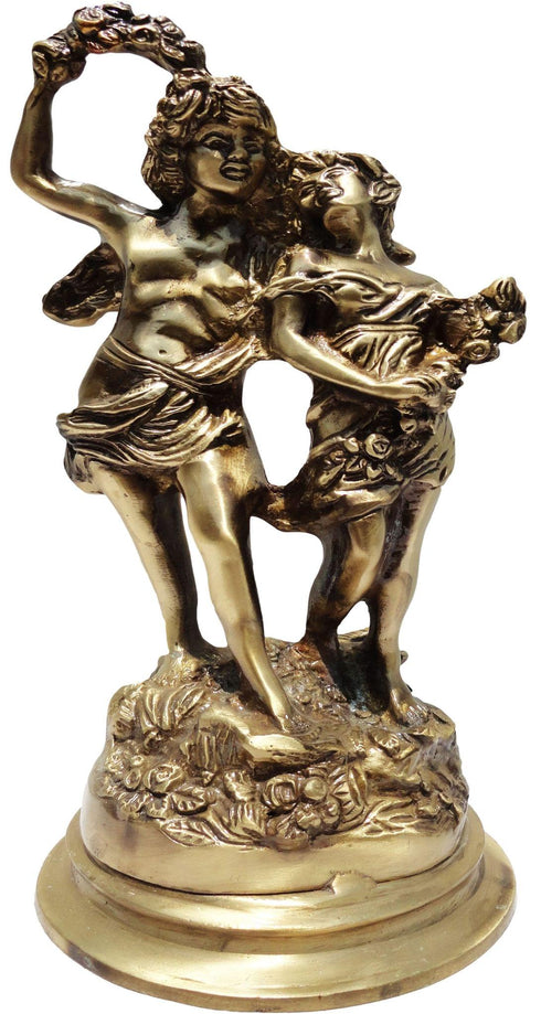 Brass Lady Stute Statue 4.24kg