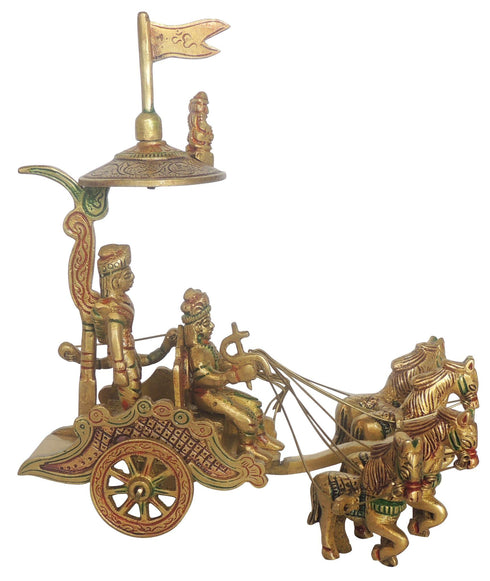 Brass Arjun Rath statue 0.84kg