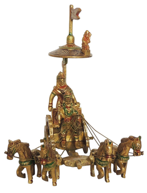 Brass Arjun Rath statue 0.84kg