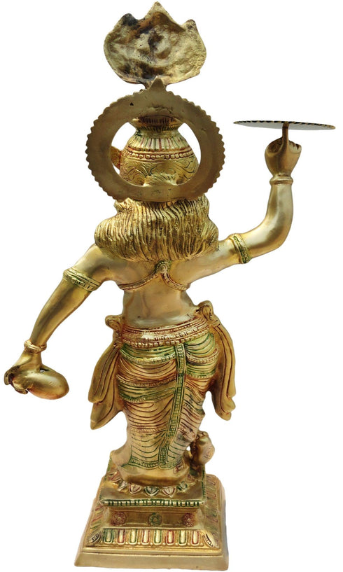 Brass Krishan Ji With Chakra God Idol Statue 12.614kg