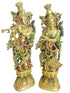 Brass Radha Krishna Pair God Idol Statue 31.4kg