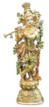 Brass Krishna God Idol Statue 15.4kg
