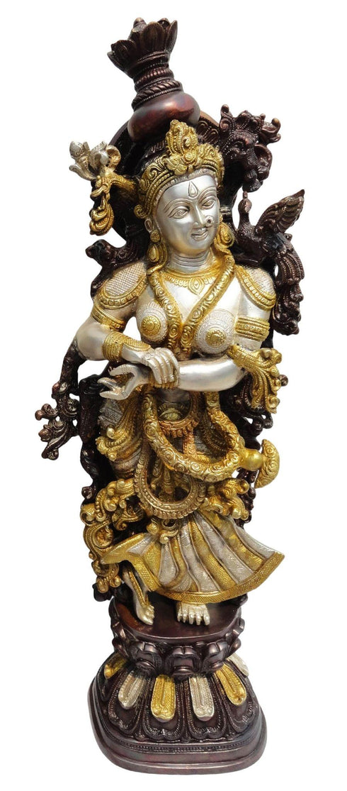 Brass Radha God Goddess Statue 15.27kg