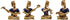Brass Musical Set Small Statue 1.858kg