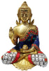 Brass Buddha Statue with Stonework 2.022kg