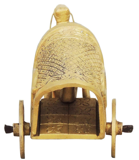 Brass Camel Cart Roof Statue 0.325kg