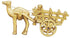 Brass Camel Cart Without Roof Statue 0.27kg
