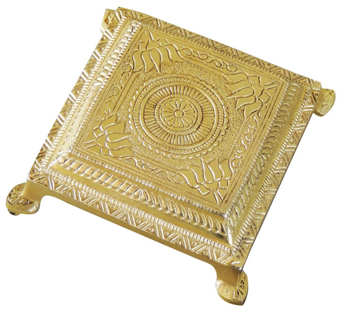 Brass Chowki For God Idol Statue 0.32kg