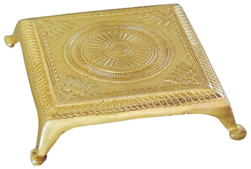 Brass Chowki For God Statue 0.47kg