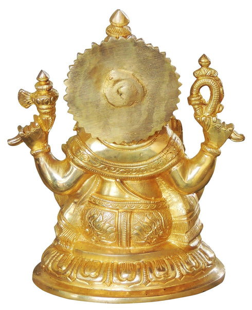 Brass Ganesh Ji God Idol Statue 2.285kg