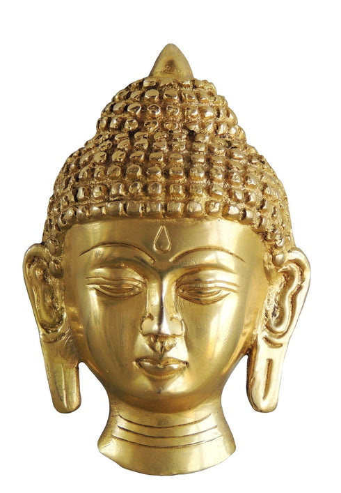Brass Buddha Face Statue 0.3kg