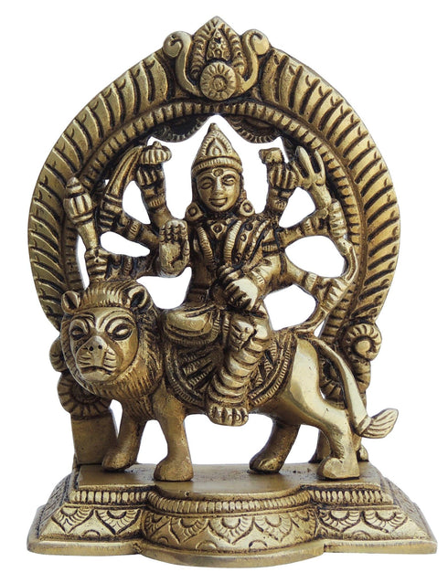Brass Durga Ji Goddess Statue Idol 0.52kg
