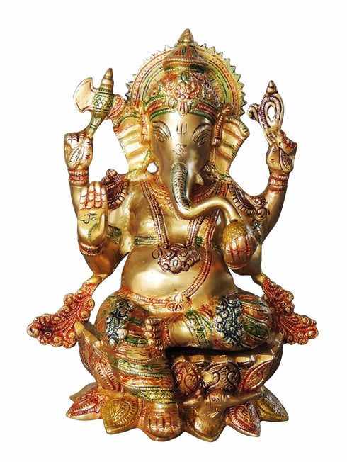 Brass Ganesh Ji God Idol Statue 5.7kg