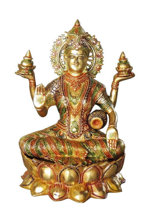 Brass Laxmi Ji Goddess Idol Statue 6.35kg