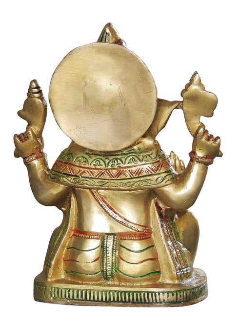 Brass Ganesh Ji God Idol Statue 2.495kg