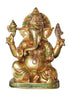 Brass Ganesh Ji God Idol Statue 2.495kg