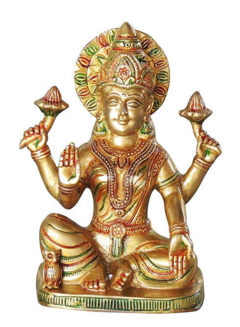 Brass Laxmi Ji Goddess Idol Statue 2.385kg