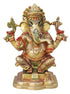 Brass Ganesh Ji God Idol Statue 2.33kg