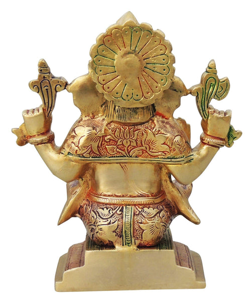Brass Ganesh Ji God Idol Statue 2.33kg