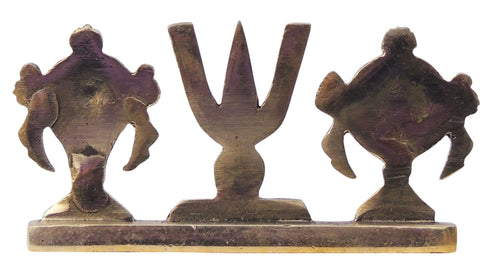 Brass Shankh Chakra Namah God Statue 0.14kg