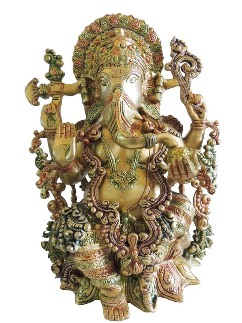 Brass Ganesh Ji Statue 12.88kg