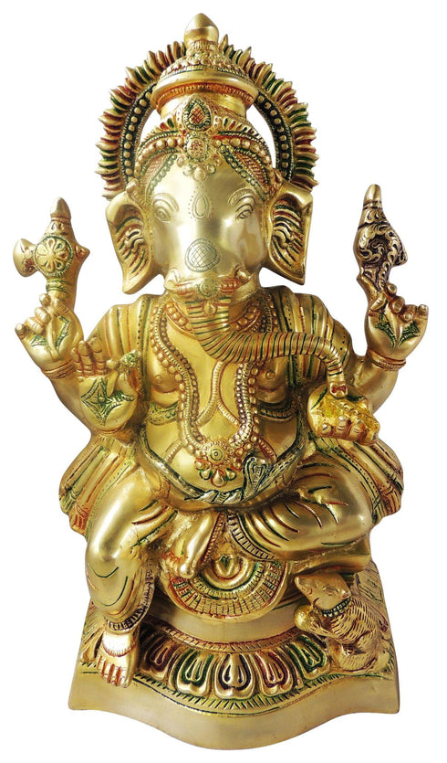 Brass Ganesh Ji Statue 12.4kg