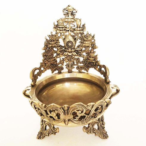 Brass Decorated Urli 2.8kg