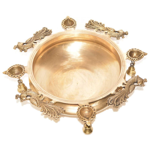 Brass Urli With Deepak 7kg