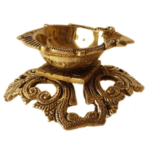 Brass Table Decor Oil Lamp Deepak 0.55kg