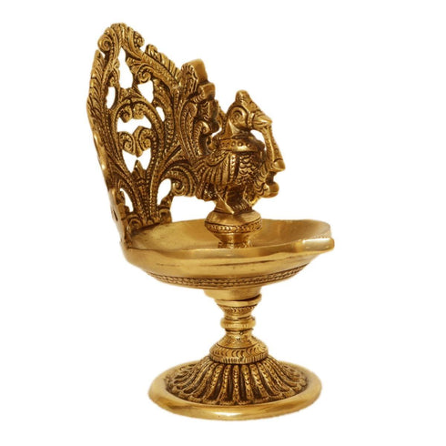 Brass Cock Murga Oial Lamp Deepak 0.8kg