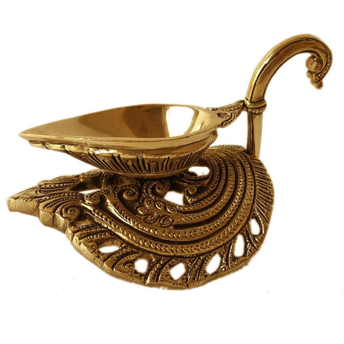Brass Decor Duck Shape Oil Lamp Deepak 0.7kg