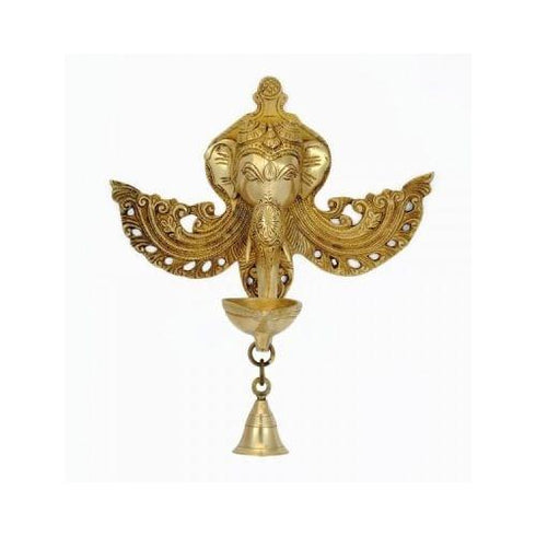 Brass Ganesa Oil Lamp Deepak 1.3kg