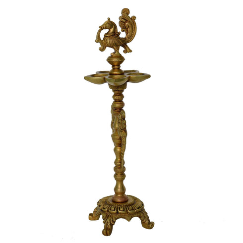 Brass Cock Murga Oil Lamp Deepak 1.31kg