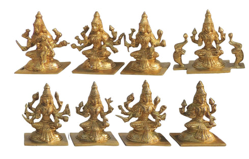 Brass Ashthalakshmi Ji Idol Set Of 8 Piece 0.98Kg