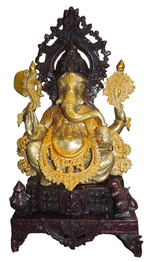 Brass Ganesh Ji Statue 34kg