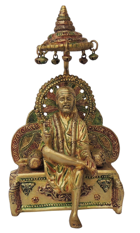 Brass Sai Baba Umbrella Statue 4.1kg
