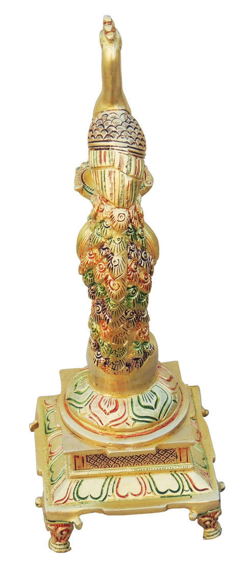Brass Fancy Peacock Deepak 0.5kg