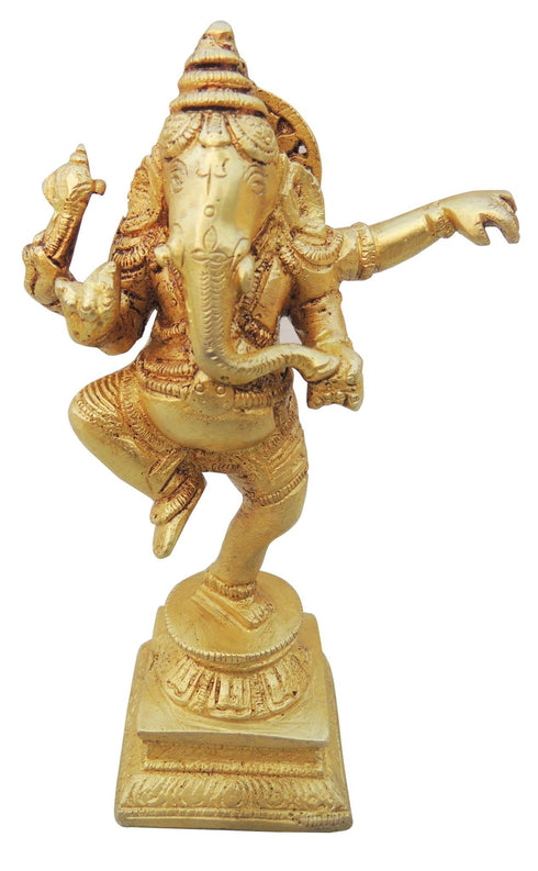 Brass Dancing Ganesha Statue 0.62kg