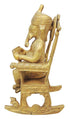 Brass Chair Ganesh Statue 3.44kg