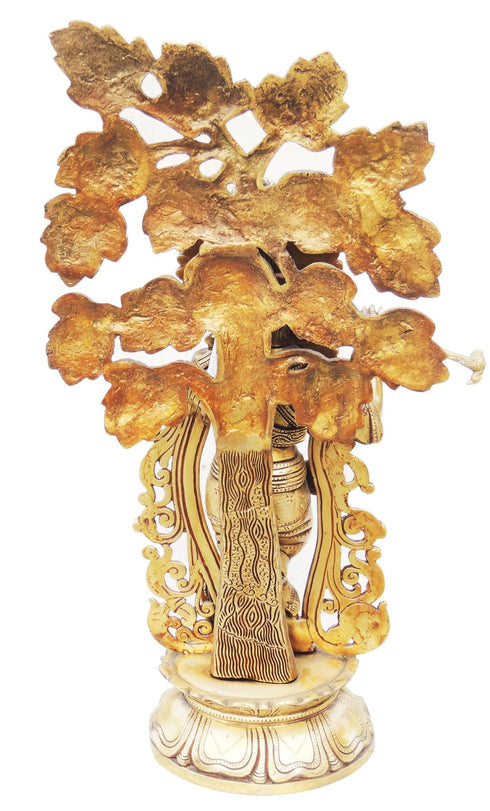 Brass Krishna Statue with Tree 12.64kg