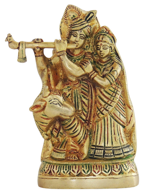 Brass Radha Krishna Statue 2kg