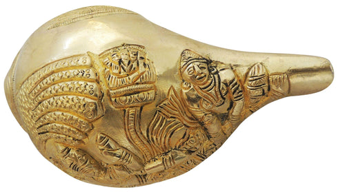 Brass Shankh, Conch 1.28kg