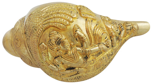 Brass Shankh, Conch 1.28kg