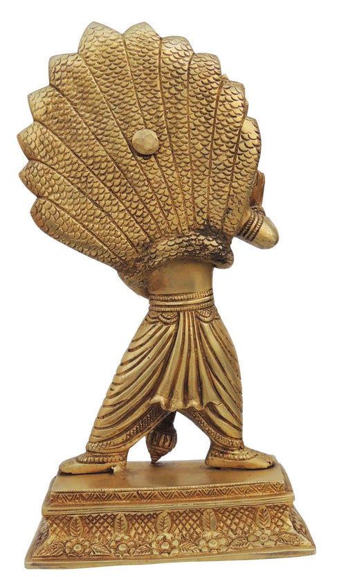 Brass Narsingh Bhagwan God Idol Statue 2.88kg